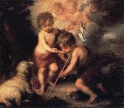Bartolome Esteban Murillo Infant Christ Offering a Drink of Water to St.Fohn Spain oil painting artist